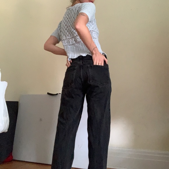 Set: blue crochet top and black Dakota jeans - Picture 2 of 4